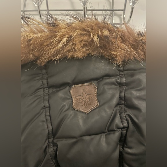 Mackage Black Puffer Jacket with Fur Trim - Picture 9 of 9